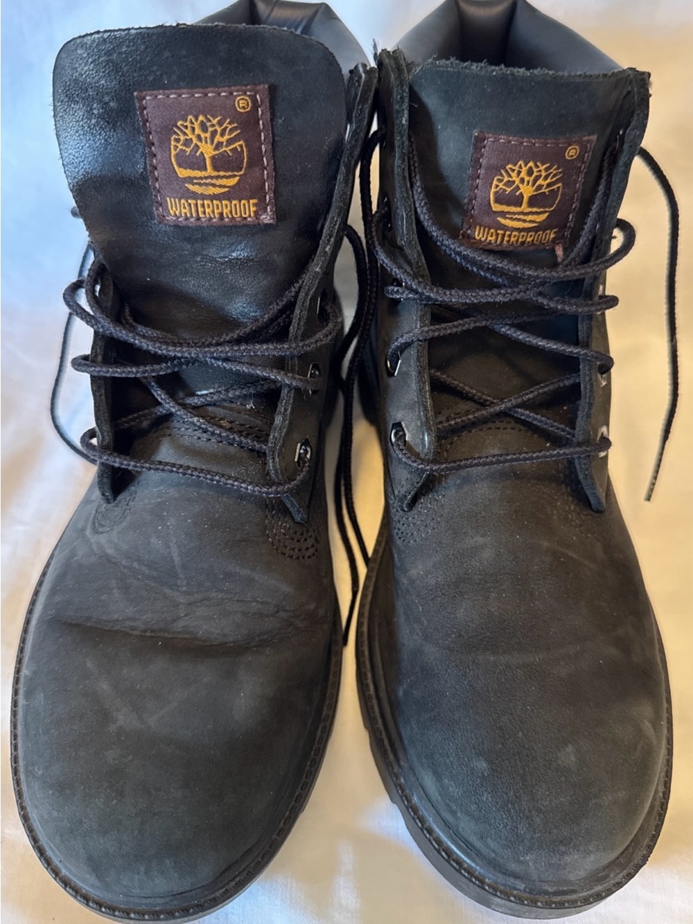 Timberland Kids Black Waterproof Lace-Up Boots